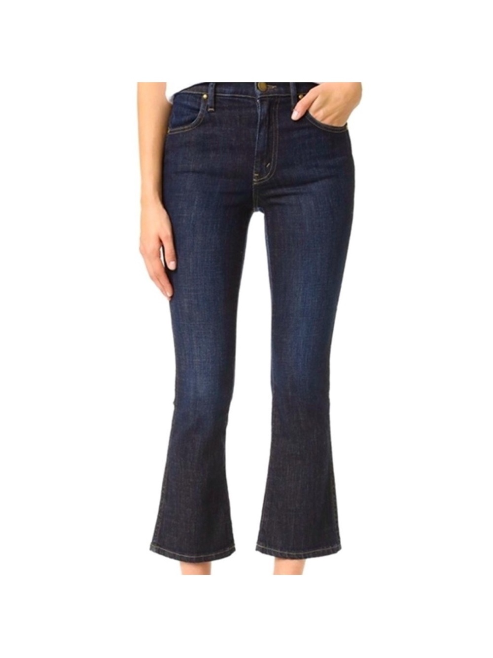 The Great. The Nerd Cropped Jeans in Dark Wash
